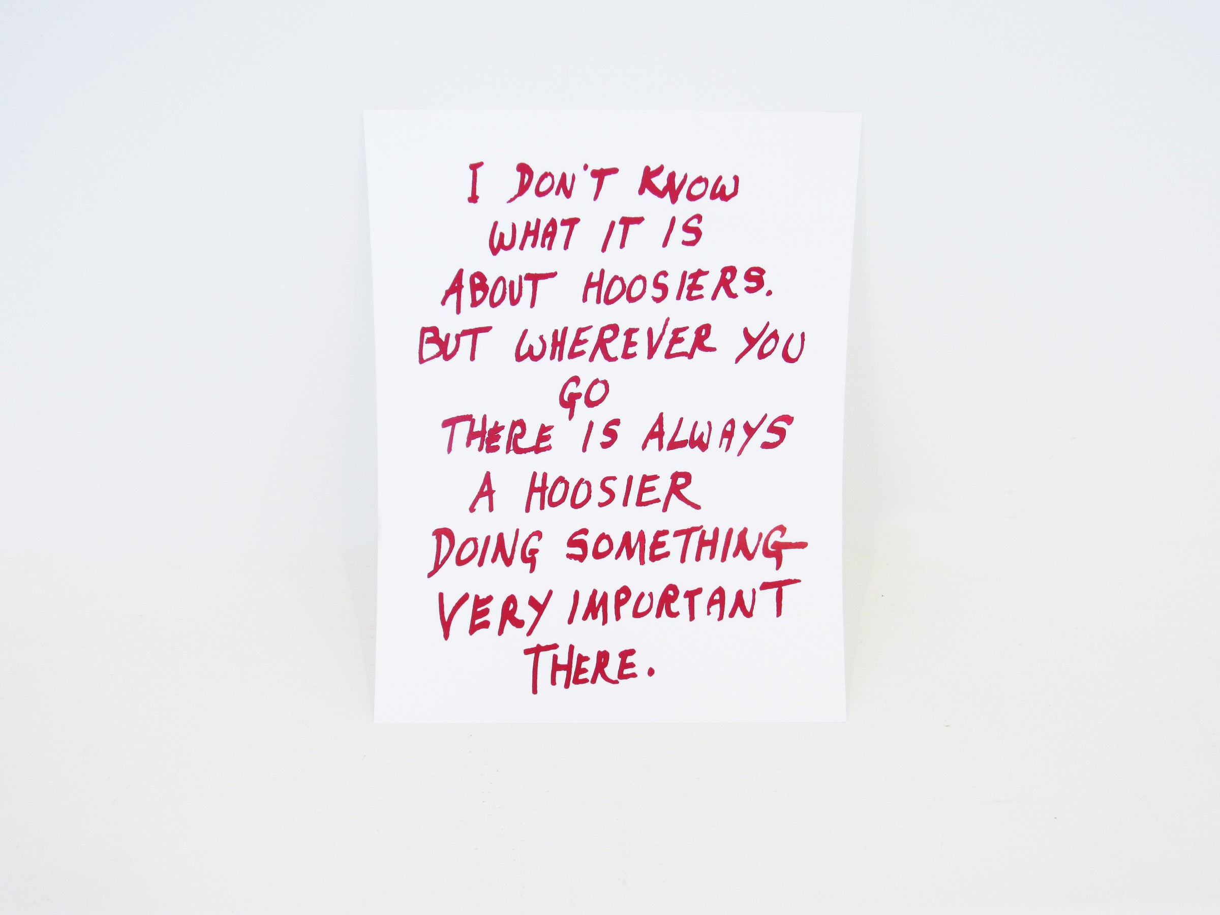 Hoosier Quote Print | Kurt Vonnegut Museum * Library, image size:2400x1800